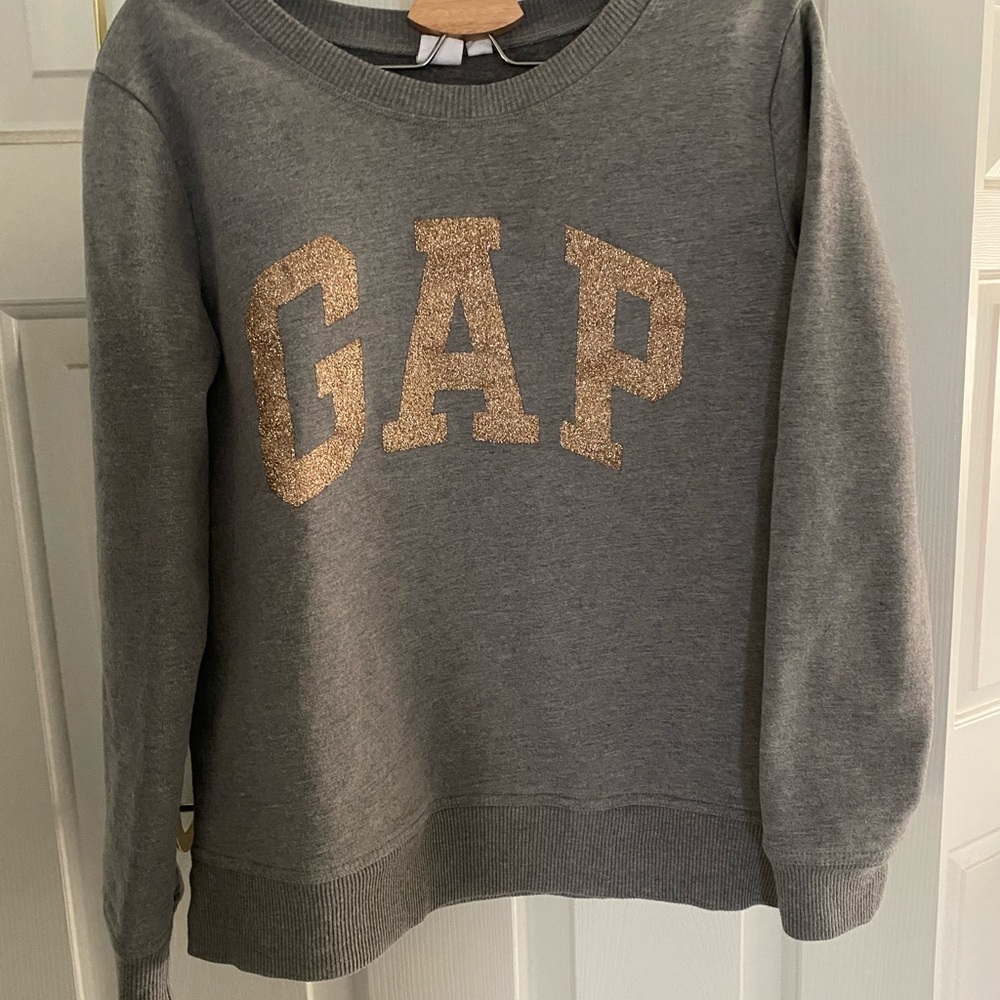 2 Gap Glitter Logo Crew Sweatshirts
